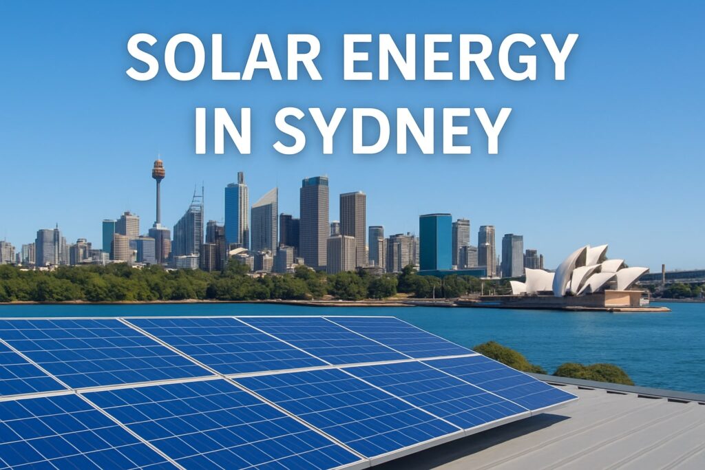 solar panels and sydney city