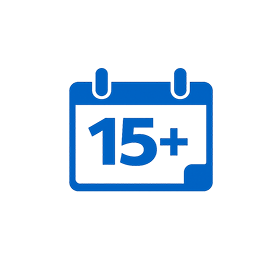 15+ years show in calender