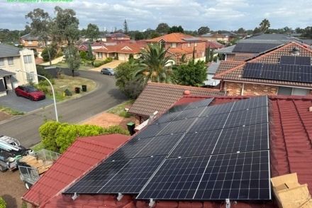 Solar panels on the Tally roof