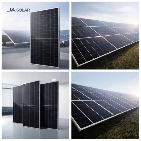 JA solar panels installed in four different places